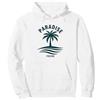Mademark Paradiso Trovato Tropical Palm Beach Vacanza Felpa con Cappuccio, Unisex per Adulti, Bianco, L