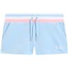 Juicy Couture Velour Stripe Shorts Pantaloncini Casual, Blu Polvere, M Donna