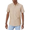 Amazon Essentials Camicia da Uomo a Maniche Corte in Chambray, Marrone Chiaro, XXL