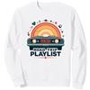 Mademark Road Trip Playlist Retro Car Tramonto Avventura Felpa, Unisex per Adulti, Bianco, L