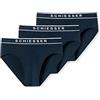 Schiesser Confezione da 3 Slip da Uomo, in Cotone Biologico, 95/5, Organico, Blu Scuro, 179570, 7/ XL, Blu Scuro_179570, XL