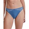 Calida Sensual Secrets - Slip da Donna, Taglio Regolare, Retro in Pizzo Trasparente, Blu Riviera, 48-50