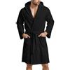 PETTI Artigiani Italiani Accappatoio Microfibra Uomo e Donna con Cappuccio, Tasche e Cintura, Unisex Asciugatura Rapida per Palestra, Piscina, Mare e Spa, Nero, XXL