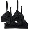 Amazon Essentials Bralette a Triangolo in Pizzo Elasticizzato Galloon Donna, Confezione da 2