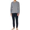 Schiesser Schlafanzug Lang mit Bündchen-Nightwear Set Pigiama, Blu Notte_182514, 62 Uomo