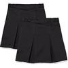Amazon Essentials Gonne Pantalone Uniformi Bambine e Ragazze, Pacco da 2, Nero, 8 Anni