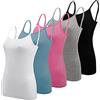 BQTQ 5 Pezzi Canotta Donna Regolabile Spalline Canottiere per Donna e Ragazze, Nero, Bianco, Grigio, Blu, Rosa Rossa, XL
