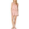 Amazon Essentials Completo da Notte in Raso con Canotta e Pantaloncini Donna, Rosato Opaco, S