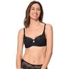 Playtex Reggiseno Balconcino con Ferretto Flowery Lace Recycled Donna x1, Nero, 40/6C