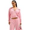 Juicy Couture Felpa con Cappuccio da Donna Nala TWL con Cappuccio e Chiusura Lampo, Juicy Pink, S