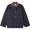 SPRINGFIELD Husky Jacket with Inside Check Lining And Corduroy Collar Sport, Blu, L Donna