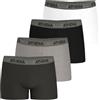 Athena Lot de 4 Boxers Coton Stretch Extensible Ecopack Homme Set di 4 Boxer Fodera Frontale, Antracite/Grigio Cina/Nero/Bianco, XL (Pacco da 4) Uomo