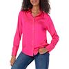 Amazon Essentials Camicia in Raso con Abbottonatura Frontale, Vestibilità Classica (Disponibile in Taglie Forti) Donna, Rosa Fluo, S