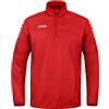 JAKO Rainzip Team Felpa con Zip per Tutte Le Stagioni, Colore: Rosso, M Uomo
