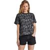 G-STAR Donna Calligraphy Allover Boxy Top, Multicolore (grey asphalt raw paint D24765-D611-G419), XS