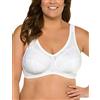 Ulla Popken Basic-Shirt, Knopfleiste, Regular, Rundhalsausschnitt, Reggiseno Senza Ferretto Donna, Bianco (Weiss 20), Not Applicable (Taglia Produttore: 115E)