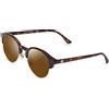 CLANDESTINE - Occhiali da Sole Sferico 9 Habana Gold Brown - Lenti HD in Nylon Marrone e Montatura di PC+ e Acciaio Inox - Occhiali Unisex - Smart Vision Technology - Più Nitidezza e Meno Riflessi