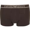 Emporio Armani Boxer da Uomo in Piquet Elasticizzato, Marrone, M, Marrone, M