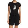 Armani Exchange Arte Sella, Foil Monogram Logo T-Shirt Donna (Pacco da 1)