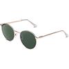 CLANDESTINE - Occhiali da Sole Orbita 11 Gold Dark Green - Lenti HD in Nylon Verde e Montatura in Acciaio Inox - Occhiali da Sole Unisex- Smart Vision Technology - Più Nitidezza e Meno Riflessi