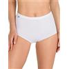 Playtex Slip Cotone Elasticizzato Donna x3, Bianco, 8/4XL