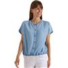 Cecil Lyocell - Camicetta Effetto Giacca Blu Chiaro Sbiadito S