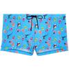 Hom Boxer da Bagno Lido Costume da Bagno da Uomo (Confezione da 1), Stampa Colorata Cervi Volanti su Sfondo Blu, M