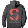 Peanuts Snoopy 1950 Quarterback Vintage Classico Fumetto Fan Felpa con Cappuccio, Unisex per Adulti, Grigio Scuro, XL
