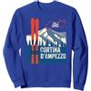 Cortina d'Ampezzo Ski Clothing & Accesso Cortina d'Ampezzo Attrezzatura Sci Cortina dAmpezzo Sci Montagna Felpa, Unisex per Adulti, Blu Reale, S