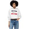 Tommy Hilfiger Donna Felpa con Cappuccio TH X Cadillac F1 Chevron in Cotone, Bianco (White), S
