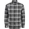 Jack & Jones Male Camicia in Flanella Regular Fit, Grigio Carbone, L