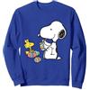 Peanuts - Snoopy Woodstock - Pittura a Forma di Uovo di Pasqua Felpa, Unisex per Adulti, Blu Reale, XL