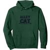 Mademark Divertente Gatto da Bowling - Humorous Feline Strikes Felpa con Cappuccio, Unisex per Adulti, Verde Foresta, L