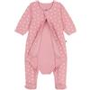 Petit Bateau A0cio, Bodyjama Bimba 0-24, Rosa/Bianco, 0-3 mesi