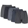 Gildan Men's Woven Boxers, Black Stripe Assorted, Large, 5-Pack