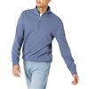 Amazon Essentials Felpa con Collo a Lupetto Leggera in Spugna Francese con Cerniera Sul Collo Uomo, Indaco, S