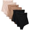 Amazon Essentials Mutandine Premaman, Modelli Sopra il Pancione e Sotto il Pancione, in Cotone e Microfibra Donna, Confezione da 6, Bronzo Lavato/Nero/Petalo Chiaro, 48