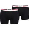 Levi's Boxer, Boxer Uomo, Nero (Black 04), S