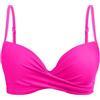 Aqua Eve Top Bikini da Donna con Ferretto, Push-up, Reggiseno da Bagno, Top Imbottito, Rosa Caldo, M