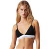 Calvin Klein Donna Reggiseno a Bralette Triangle Imbottitura Estraibile, Nero (Black), XS