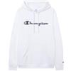 Champion Legacy Man - Felpa con Cappuccio da Uomo, con Logo Grande, Colore: Bianco, M, Bianco (Ww001), M