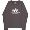 Alpha Industries Basic T LS a Maniche Lunghe per Uomo Vintage Grey