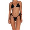 FAE House - Honey Bikini Top - Nero - Lussuoso Costume da Bagno da Donna - Nero Classico - Tessuti 100% Sostenibili - Lavaggio a Mano a Freddo - Dettaglio Charm Oro - Taglia L