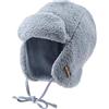 Sterntaler Berretto da Aviatore in Peluche, Blu, XS