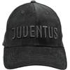 Juventus Cappello Baseball Velluto Ricamo Nero 100% CO