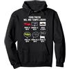 Abbigliamento per appassionato auto e mo Macchine Sportive e Auto | Meccanico Divertente Motori Felpa con Cappuccio, Unisex per Adulti, Nero, M