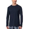Schiesser Schiesser Herren Schlafshirt Langarm Rundhals - Mix + Relax - Organic Cotton Parte Superiore del Pigiama Uomo (Pacco da 1)