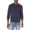 Amazon Essentials Maglia con Collo Serafino a Maniche Lunghe Uomo, Blu Marino, M
