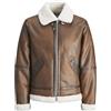 Jack & Jones JORCOLE Aviator - Giacca da uomo, colore marrone cioccolato, taglia M, marrone cioccolato, M