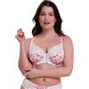 Sans Complexe Reggiseno da Donna Amelie Print Full Coverage, Stampa Floreale Bianca e Rossa, 4C